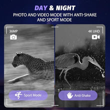 Load image into Gallery viewer, HEXEUM Night Vision Goggles - 4K Night Vision Binoculars for Adults, 3'' HD Screen Binoculars can Save Photo and Video with 32GB TF Card, Black