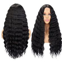 Load image into Gallery viewer, Mairead 28 Inch Curly Wig Long Wigs for Black Women Loose Deep Wave Lace Front Wig 4'' Simulated Scalp Middle Part Synthetic Natural Crimps Curls Hair Replacement Wigs