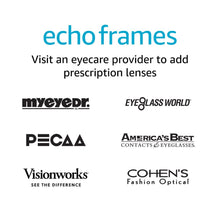 Load image into Gallery viewer, Amazon Echo Frames (newest model) + Echo Spot (newest model), Smart Glasses with Alexa, Modern Rectangle frames in Charcoal Gray with prescription ready lenses