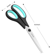 Load image into Gallery viewer, Scissors, iBayam 8" Multipurpose Scissors Bulk 3-Pack, Ultra Sharp Blade Shears, Comfort-Grip Handles, Sturdy Sharp Scissors for Office Home School Sewing Fabric Craft Supplies, Right/Left Hand