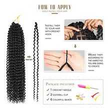 Load image into Gallery viewer, Dansama Passion Twist Hair Water Wave Crochet Hair for Black Women, Long Bohemian Braiding Hair for Boho Locs, Faux Locs, Butterfly Style Crochet Braids Hair Extensions (18inch, 1B, Economy Pack)