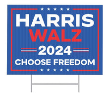 Load image into Gallery viewer, SignPro Harris Waltz Yard Sign | Harris Tim Waltz 2024 Lawn Sign | Kamala Harris Waltz Sign | 24" x 18" Corrugated Plastic | Includes H Stake | Double Sided