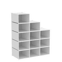 Load image into Gallery viewer, YITAHOME XL Shoe Storage Box, Set of 12 Shoe Storage Lightweight Plastic Organizers Stackable Shoe Storage Box Rack Containers Drawers - White/X-Large Size