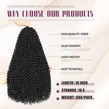 Load image into Gallery viewer, Dansama Passion Twist Hair Water Wave Crochet Hair for Black Women, Long Bohemian Braiding Hair for Boho Locs, Faux Locs, Butterfly Style Crochet Braids Hair Extensions (18inch, 1B, Economy Pack)