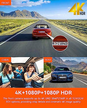 Load image into Gallery viewer, Vantrue N4 Pro 3 Channel 4K WiFi Dash Cam, STARVIS 2 IMX678 Night Vision, 4K+1080P+1080P Front Inside and Rear Triple Car Camera, Voice Control, GPS, 4K HDR, 24 Hours Parking Mode, Support 512GB Max