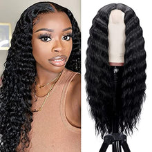 Load image into Gallery viewer, Mairead 28 Inch Curly Wig Long Wigs for Black Women Loose Deep Wave Lace Front Wig 4'' Simulated Scalp Middle Part Synthetic Natural Crimps Curls Hair Replacement Wigs