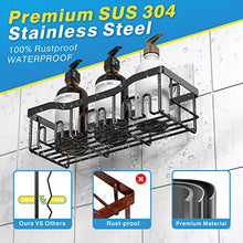 Load image into Gallery viewer, EUDELE Shower Caddy 5 Pack,Adhesive Shower Organizer for Bathroom Storage&Home Decor&Kitchen,No Drilling,Large Capacity,Rustproof Stainless Steel Bathroom Organizer,Shower Shelves for Inside Shower