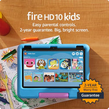 Load image into Gallery viewer, Amazon Fire HD 10 Kids tablet (newest model) ages 3-7 | Bright 10.1" HD screen with included ad-free and exclusive content, robust parental controls, 13-hr battery, 32 GB, Blue