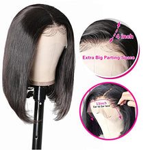 Load image into Gallery viewer, Bob Wig Lace Front Wigs Pre Plucked with Baby Hair 180% Density Short Bob Wigs for Women Straight Bob Frontal Wigs Natural Black (12inch)