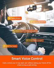Load image into Gallery viewer, Vantrue N4 Pro 3 Channel 4K WiFi Dash Cam, STARVIS 2 IMX678 Night Vision, 4K+1080P+1080P Front Inside and Rear Triple Car Camera, Voice Control, GPS, 4K HDR, 24 Hours Parking Mode, Support 512GB Max