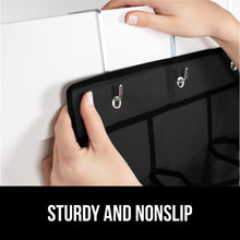 Load image into Gallery viewer, GORILLA GRIP Over the Door Shoe Organizer, 24 Large Breathable Mesh Pockets, Space Saving Hanging Storage Holder, Closet Rack Hanger Holds Up to 40 lbs, Hangs on Closets for Shoes, Accessories, Black