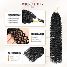Load image into Gallery viewer, Dansama Passion Twist Hair Water Wave Crochet Hair for Black Women, Long Bohemian Braiding Hair for Boho Locs, Faux Locs, Butterfly Style Crochet Braids Hair Extensions (18inch, 1B, Economy Pack)