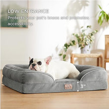 Load image into Gallery viewer, Bedsure Orthopedic Dog Bed for Medium Dogs - Waterproof Dog Sofa Beds Medium, Supportive Foam Pet Couch Bed with Removable Washable Cover, Waterproof Lining and Nonskid Bottom, Grey