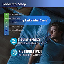 Load image into Gallery viewer, Lasko Oscillating Tower Fan, Quiet Fans with Remote, for Bedroom, Living Room, Office, Tower Fan with Remote, 3-Speed Timer, 42”, Silver T42951