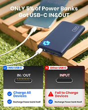Load image into Gallery viewer, INIU Portable Charger, USB C Slimmest & Lightest Triple 3A High-Speed 10000mAh Power Bank, Flashlight Battery Pack Compatible with iPhone 15 14 13 12 X Plus Samsung S22 S21 Google LG iPad, etc