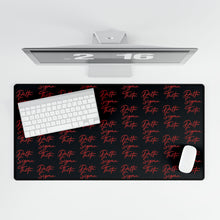 Load image into Gallery viewer, Black Desk Mat with Red DST Theme