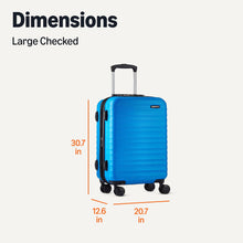 Load image into Gallery viewer, Amazon Basics 30" Hardside Large Checked Luggage, Hardshell Suitcase With Wheels, Expandable For Up to 15% More Space, With Scratch-Resistant Surface, Four Multi-directional Wheels, Light Blue
