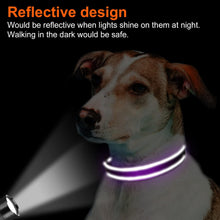 Load image into Gallery viewer, Joytale Reflective Dog Collar,Soft Neoprene Padded Breathable Nylon Pet Collar Adjustable for Medium Dogs,Purple,M