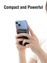 Load image into Gallery viewer, QiSa Portable Charger, PD 30W Fast Charger Foldable Wireless Power Bank with USB-C Port, Mag-Safe Battery Pack Only for iPhone 15/14/13/12 Series (Black)