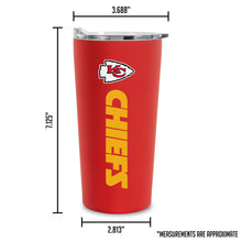 Load image into Gallery viewer, Rico Industries NFL Football Kansas City Chiefs 18oz Soft Touch, Easy Grip Tumbler