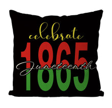 Load image into Gallery viewer, GAGEC Juneteenth Pillow Covers 18x18 Inch Juneteenth 1865 Throw Pillow Covers Black History Month Pillowcase African American Cushion Case Decor for Sofa Couch