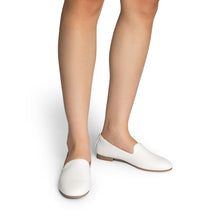 Load image into Gallery viewer, DREAM PAIRS Round Toe Flats for Women Dressy Comfortable, Slip-On Dress Business Casual Office Shoes for Women SDFA2403W,WHITE-PU, Size 8
