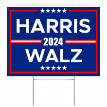 Load image into Gallery viewer, Large Kamala Harris Walz For President Vice President Walz Yard Sign Kamala Harris 2024 Lawn Sign 24" x 18" Corrugated Plastic Double Sided Includes H Stake 24x18 Kamala Harris for President Election Sign Her (Small 18x12")