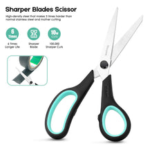 Load image into Gallery viewer, Scissors, iBayam 8" Multipurpose Scissors Bulk 3-Pack, Ultra Sharp Blade Shears, Comfort-Grip Handles, Sturdy Sharp Scissors for Office Home School Sewing Fabric Craft Supplies, Right/Left Hand