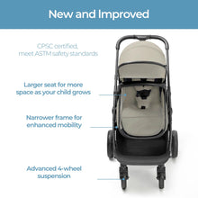 Load image into Gallery viewer, Mompush Wiz 2-in-1 Convertible Baby Stroller with Bassinet Mode - Foldable Infant Stroller to Explore More as a Family - Toddler Stroller with Reversible Stroller Seat