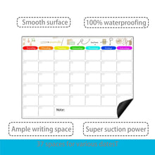 Load image into Gallery viewer, Magnetic Dry Erase Calendar for Refrigerator,Fridge Calendar Magnet Combo - Ideal for Dry Erase, Magnetic Calendar, and Home Decor