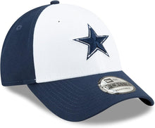Load image into Gallery viewer, New Era NFL The League 9FORTY Adjustable Hat Cap One Size Fits All (US, Alpha, One Size, Dallas Cowboys White Navy)