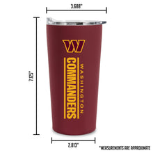 Load image into Gallery viewer, Rico Industries NFL Football Washington Commanders 18oz Soft Touch, Easy Grip Tumbler