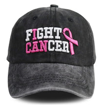 Load image into Gallery viewer, KKMKSHHG Breast Cancer Gifts for Women, Breast Cancer Awareness Pink Ribbon Logo Hat, Adjustable Fight Cancer Baseball Cap for Woman, Mom, Friend