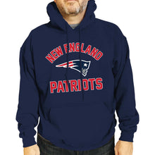 Load image into Gallery viewer, Team Fan Apparel NFL Gameday Adult Hooded Sweatshirt, Pro Football Fleece Hoodie Pullover Sweatshirt (New England Patriots - Navy, Small)