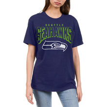 Load image into Gallery viewer, Junk Food NFL - Seattle Seahawks - Bold Logo - Officially Licensed Adult Short Sleeve Fan Tee for Men and Women