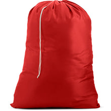 Load image into Gallery viewer, Nylon Laundry Bag - Locking Drawstring Closure and Machine Washable. These Bags will Fit a Laundry Basket or Hamper and Strong Enough to Carry up to Three Loads of Clothes. (Red)