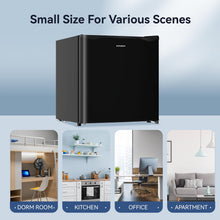 Load image into Gallery viewer, BANGSON Small Refrigerator, 1.6 Cu.Ft Mini Fridge With Freezer, Mini Fridge With Office, Energy Saving, Low Noise, Refrigerator For Office, Apartment, Dorm, Bedroom