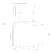 Load image into Gallery viewer, CHITA Upholstered Rolling Dining Chair on Casters Set of 2, FSC Certified Modern Fabric Dining Chair with Casters, Boucle Dining Chairs for Reading Room Waiting Room Kitchen Dining Room, Oatmeal