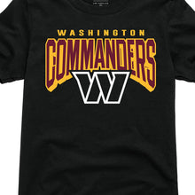 Load image into Gallery viewer, Junk Food Clothing x NFL - Washington Commanders - Bold Logo - Unisex Adult Short Sleeve Fan T-Shirt for Men and Women - Size 3X-Large