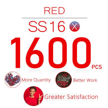 Load image into Gallery viewer, qiipii 1600pcs SS16 Crystal Red Hotfix Rhinestones 4mm Flatback Hot Fix K9 Glass Round Siam Red Crystals Rhinestones Stones Gems Diamonds for Crafts Crafting Fabric Clothes Shoes Bag DIY Decoration