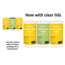 Load image into Gallery viewer, Amazon Basics Wipes, Lemon & Fresh Scent, Sanitizes, Cleans & Deodorizes, 255 Count (3 Packs of 85)