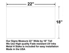 Load image into Gallery viewer, Kamala Harris 2024 For President Red White & Blue Yard Sign with Metal H Stake