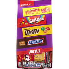 Load image into Gallery viewer, M&M'S Peanut, SNICKERS, STARBURST & SKITTLES Fun Size Individually Wrapped Halloween Candy Variety Pack, 19.44 oz Bulk Candy Bag
