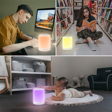 Load image into Gallery viewer, Elecstars Touch Bedside Lamp - with Bluetooth Speaker, Dimmable Color Night Light, Outdoor Table Lamp with Smart Touch Control, Best Gift for Men Women Teens Kids Children Sleeping Aid