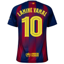 Load image into Gallery viewer, Lamine Yamal #10 Men’s Soccer Jersey Fan Edition – Short Sleeve & Casual Shirt - Home, Away, Third Kit & Fourth Kit 2025/26 (US, Alpha, Medium, Regular, Regular, Deep Royal Blue/Red)