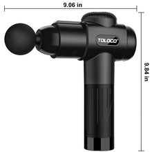 Load image into Gallery viewer, TOLOCO Massage Gun, Deep Tissue Back Massage for Athletes for Pain Relief, Percussion Massager with 10 Massages Heads & Silent Brushless Motor, Gifts for Fathers Day, Black