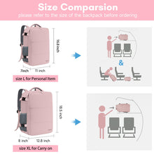 Load image into Gallery viewer, Taygeer Travel Backpack for Women, Carry On Backpack with USB Charging Port & Shoe Pouch, TSA 15.6inch Laptop Mochila Flight Approved, Nurse Bag Casual Daypack for Weekender Business Hiking, Pink