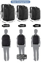 Load image into Gallery viewer, MATEIN Carry on Backpack, Extra Large Travel Backpack Expandable Airplane Approved Weekender Bag for Men and Women, Water Resistant Lightweight Daypack for Flight 40L, Black