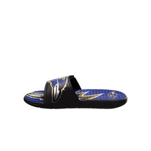 Load image into Gallery viewer, FOCO Baltimore Ravens NFL Mens Colorblock Big Logo Gel Slides - XL