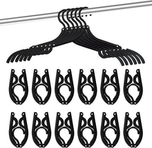Load image into Gallery viewer, 12 PCS Travel Hangers Cruise Ship Essentials Portable Folding Clothes Hangers Travel Accessories Foldable Clothes Drying Rack (Black)